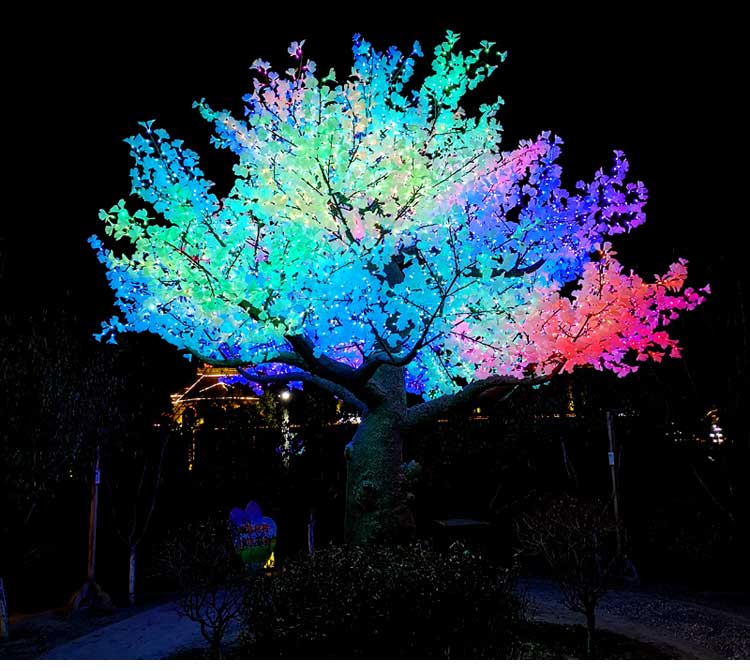 Smart Tree Light with Music - 15ft RGB Pixel Tree for Landscape Decor RGB LED Tree Light