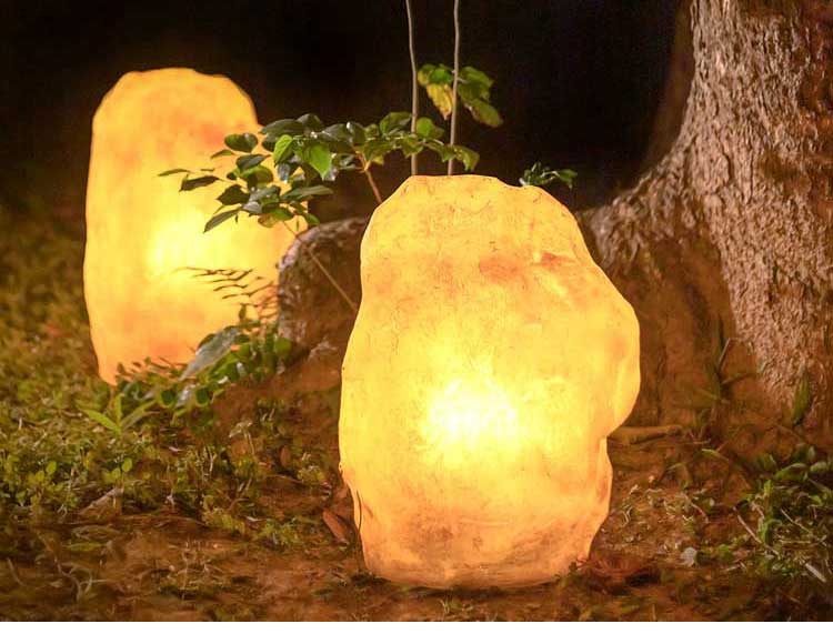 Glowing LED Stone Lights