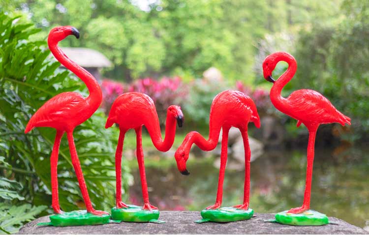 led glowing flamingo decor lights: outdoor & indoor garden landscape ornament