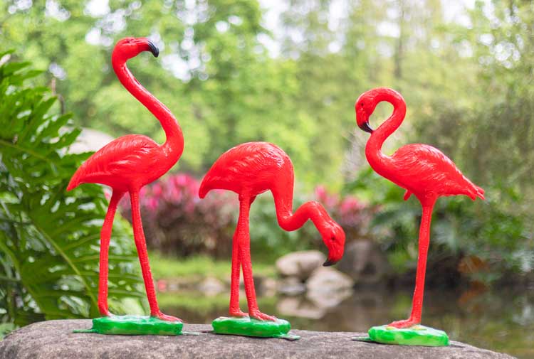 led glowing flamingo decor lights: outdoor & indoor garden landscape ornament