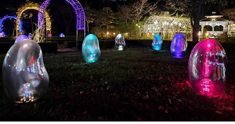 Vibrant RGB Acrylic Glow Landscape Lights for Outdoor Displays Dinosaur Egg Light