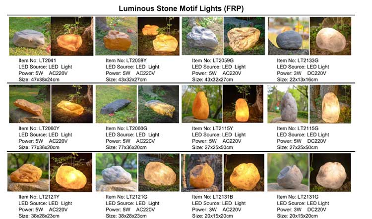 custom solar led stone lights : outdoor garden landscape christmas decor