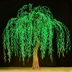 lighted willow tree