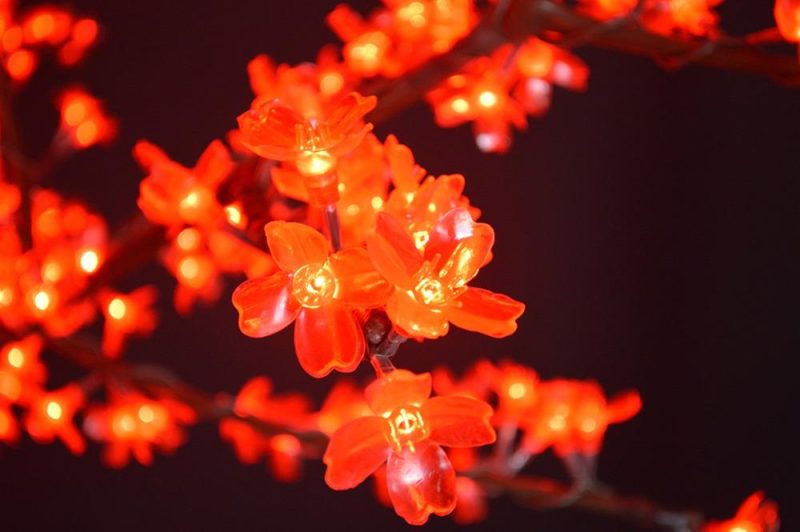 Orange LED cherry blossom tree light